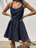 Indigo Denim Mini Dress - Final Sale
