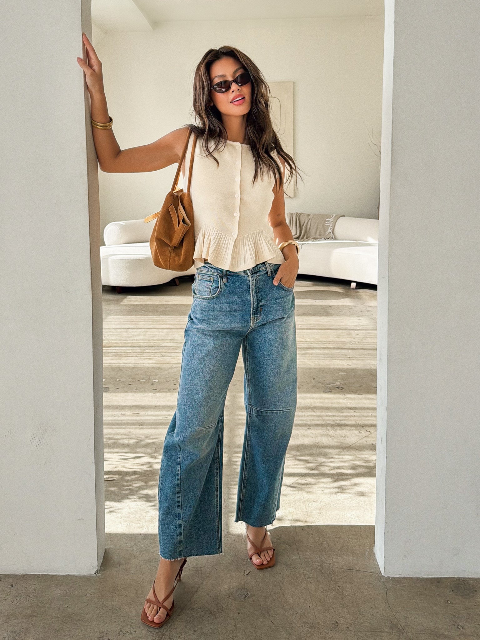 Elisa Ruffle Knit Top