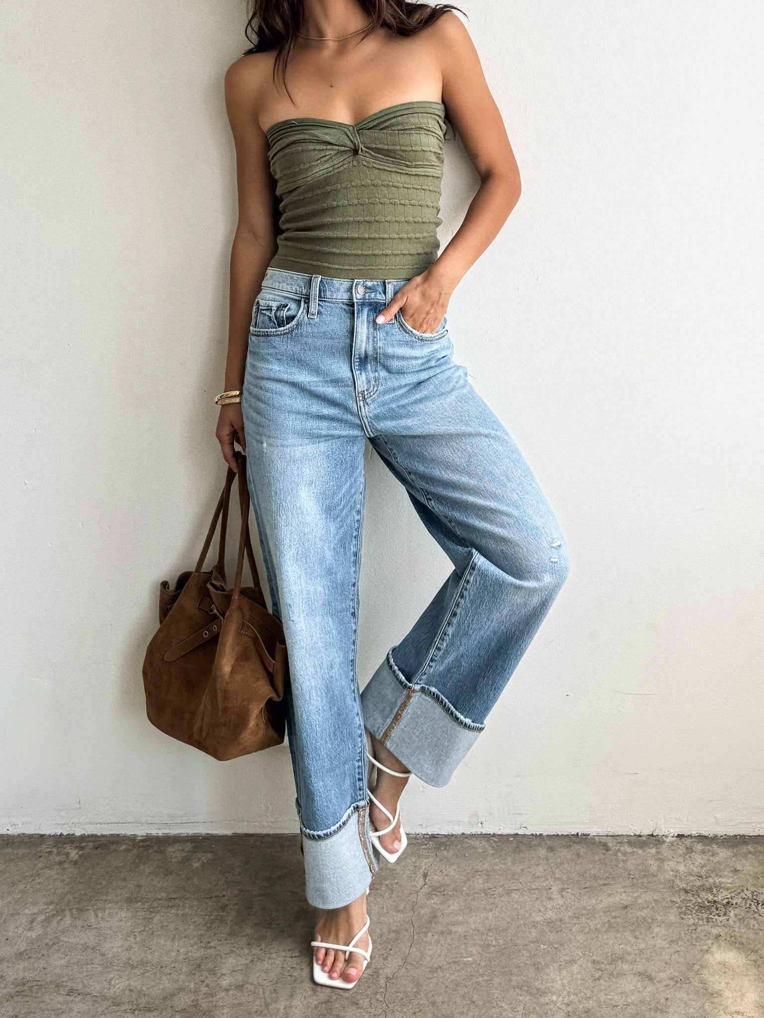 Eastside Loose Cuffed Denim Jeans