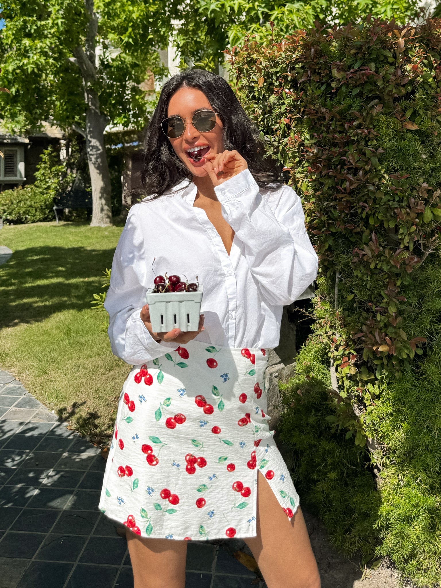 Maribel Cherry Mini Skirt - Final Sale