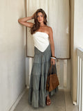 Short and Sweet Tiered Skirt in Olive