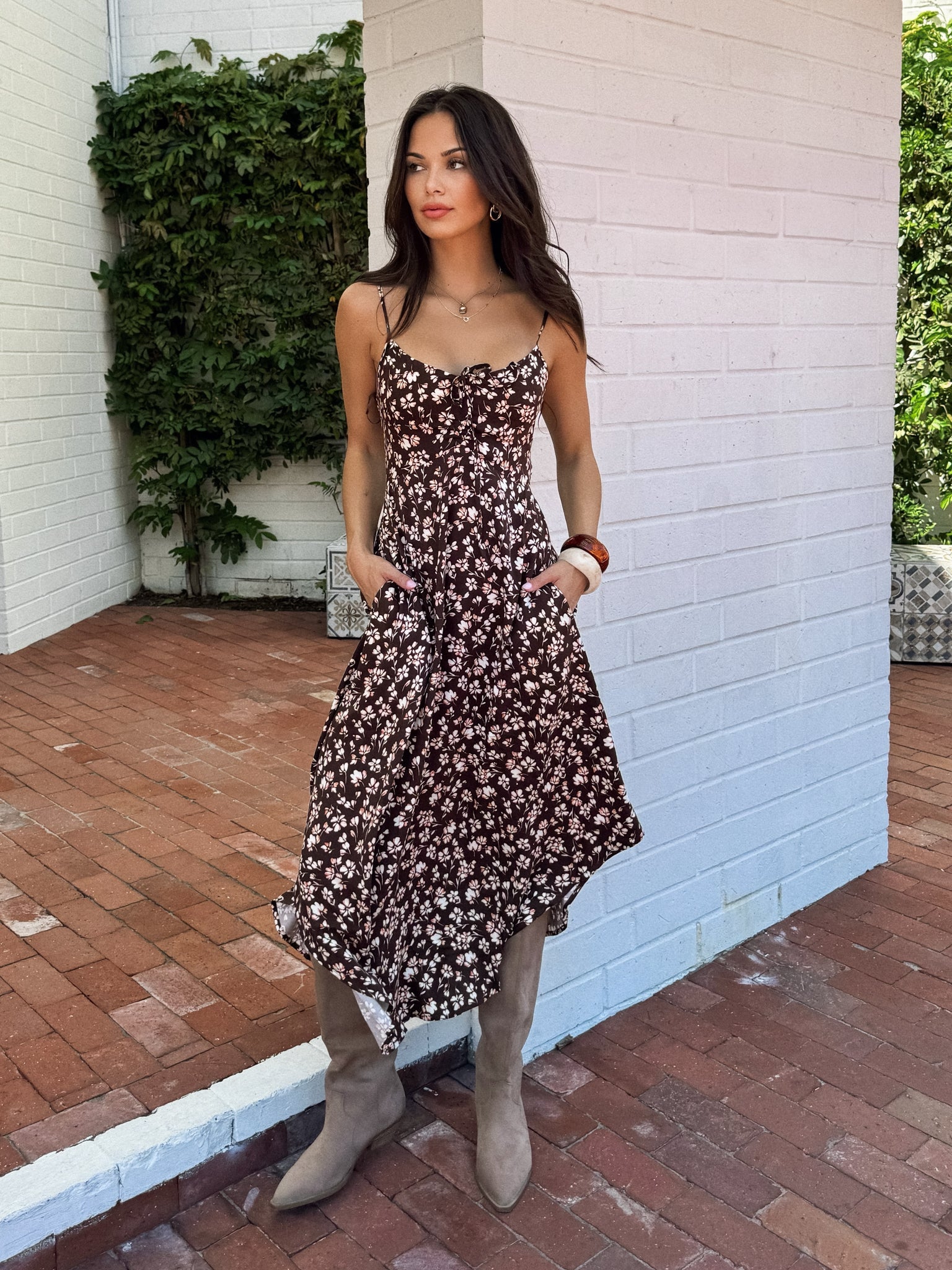 Terra Floral Midi Dress