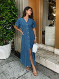Harlow Denim Maxi Dress