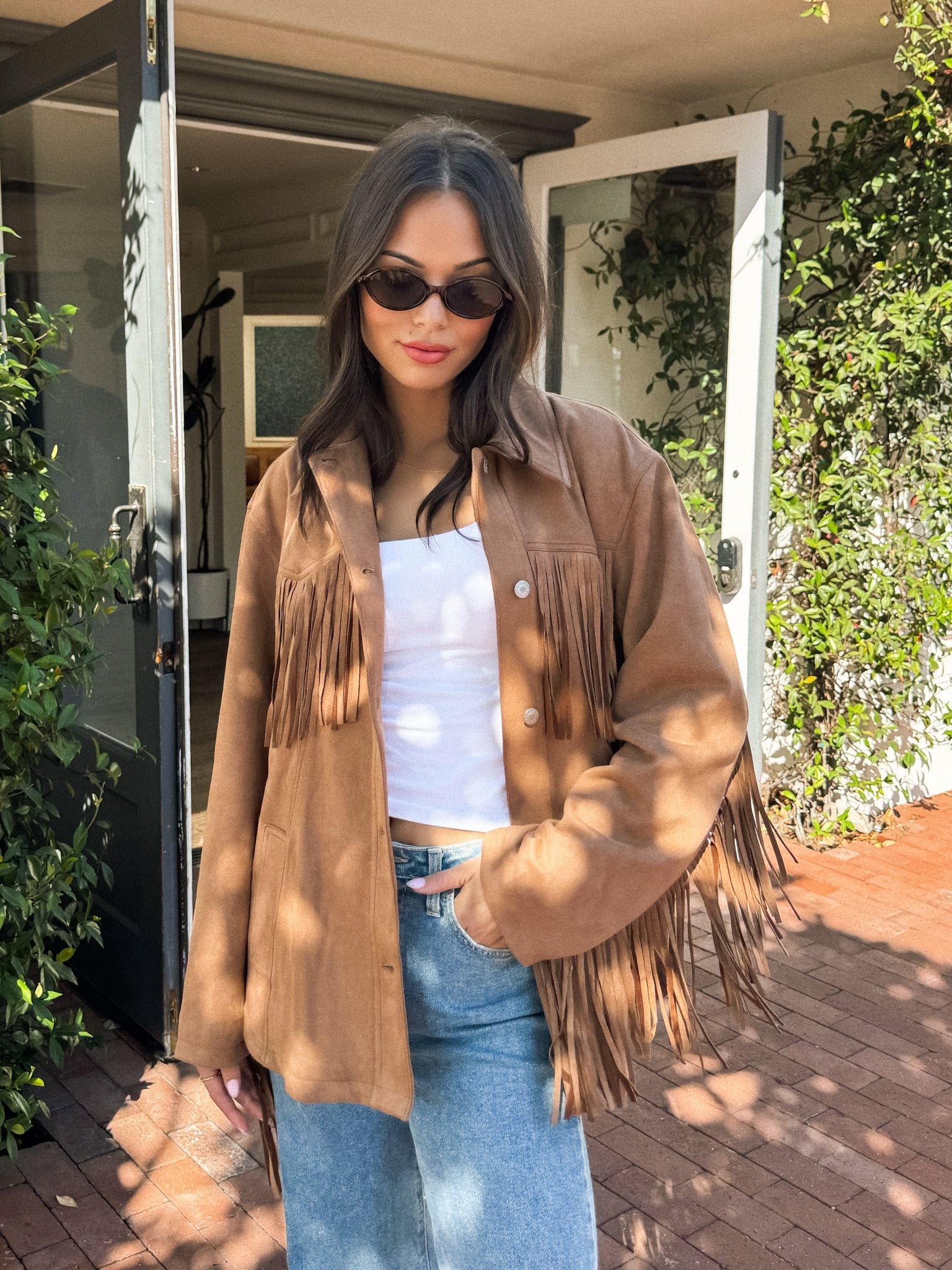 Blaine Fringe Suede Jacket