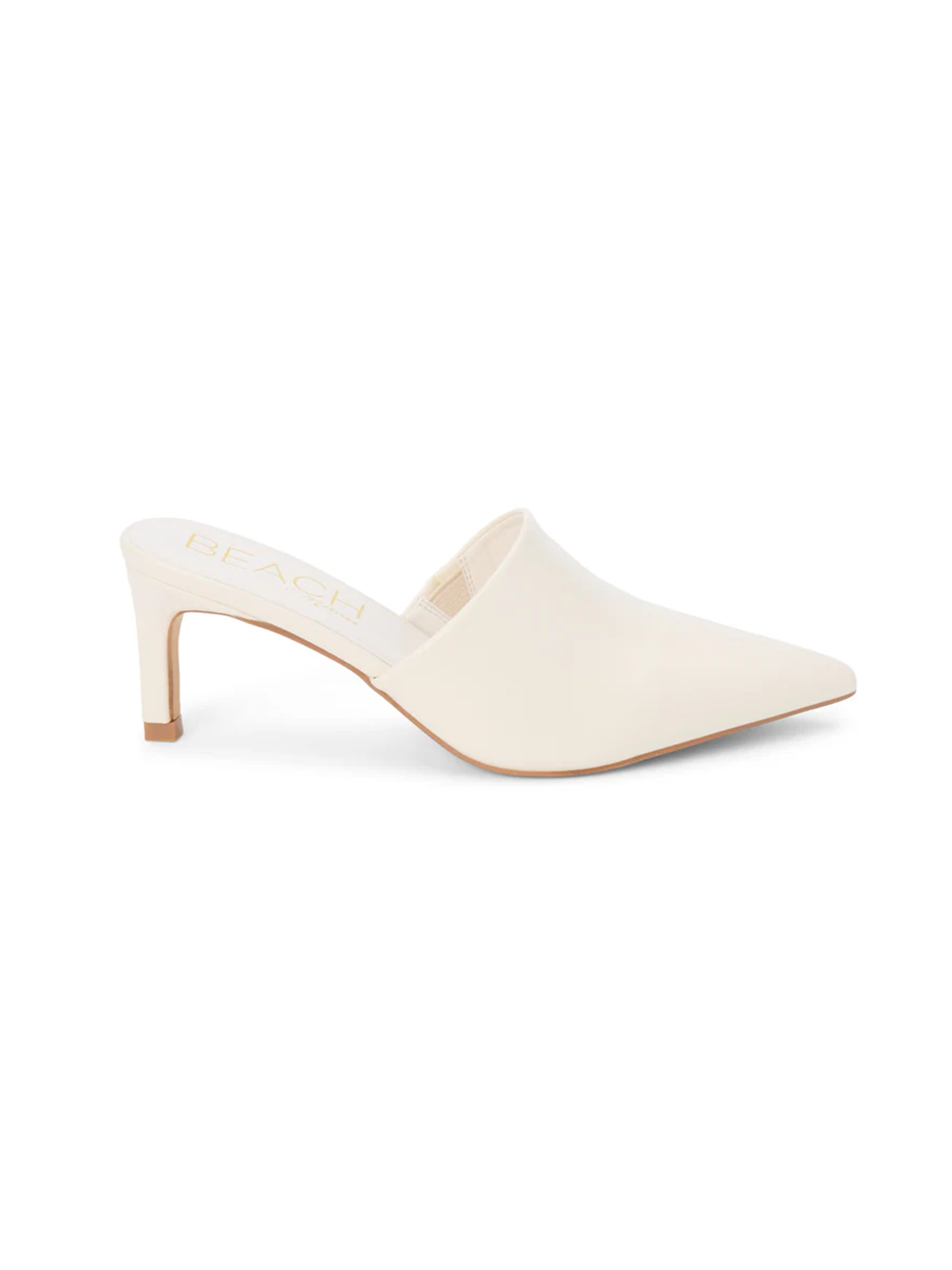 Garret Heeled Mule in Ivory