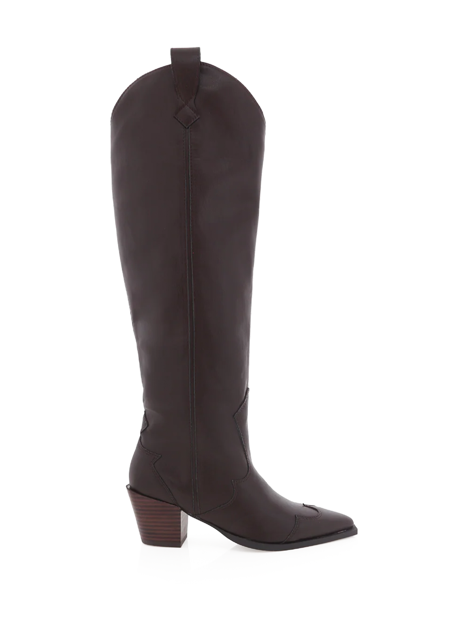 Oceane Vegan Leather Boot in Chocolate