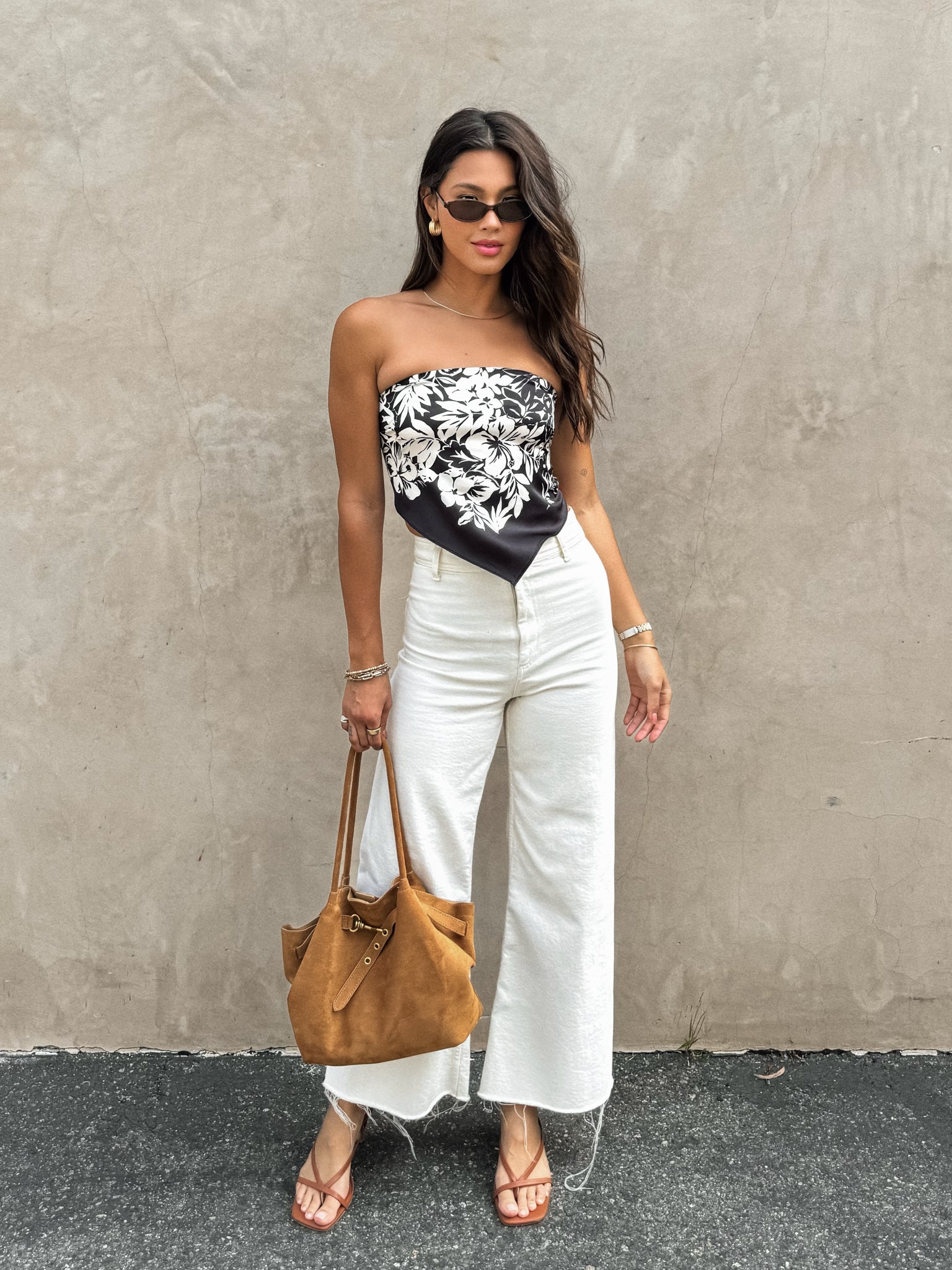 Heart on Fire Floral Scarf Top - Final Sale