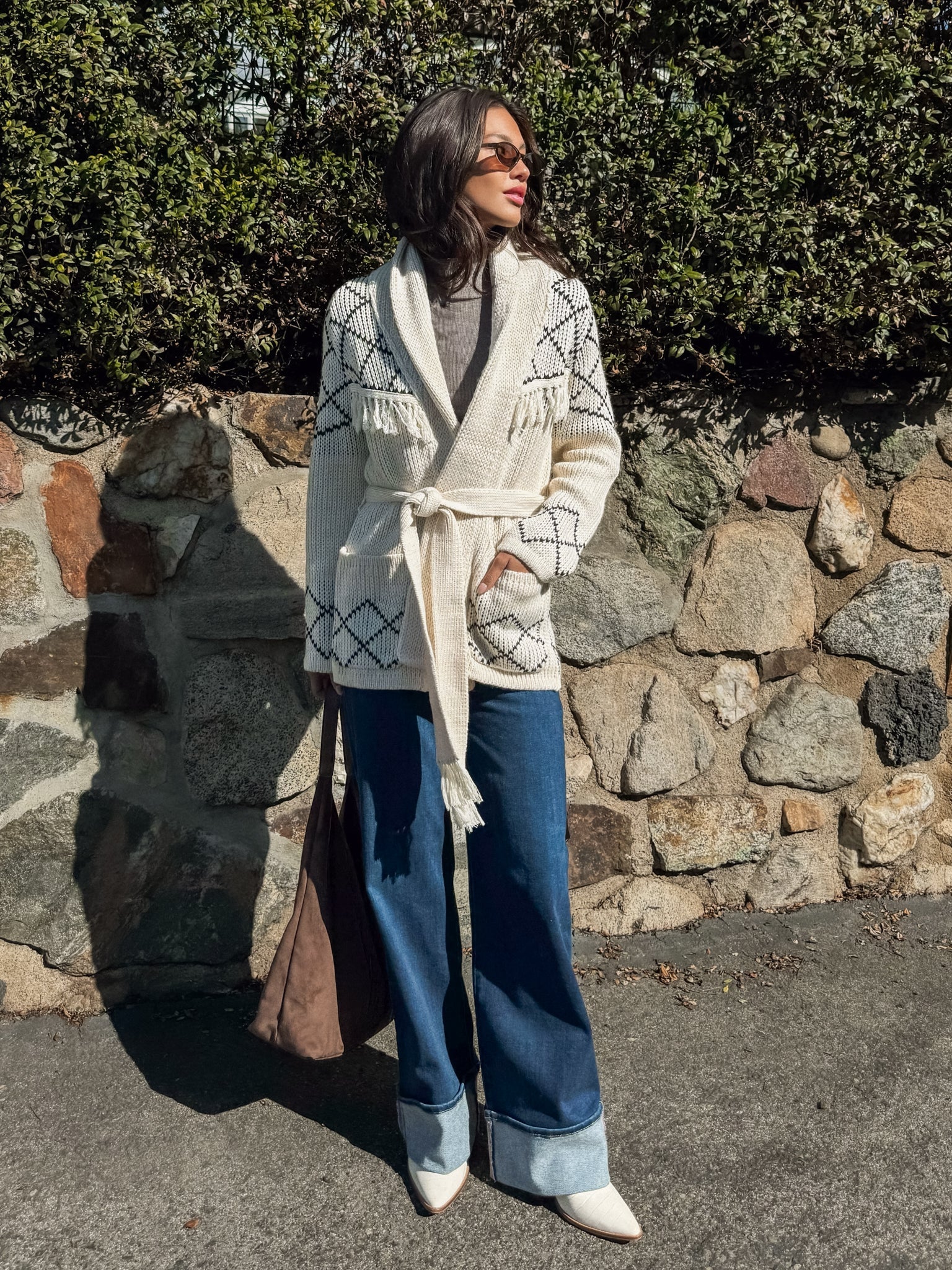 Carys Fringe Knit Cardigan