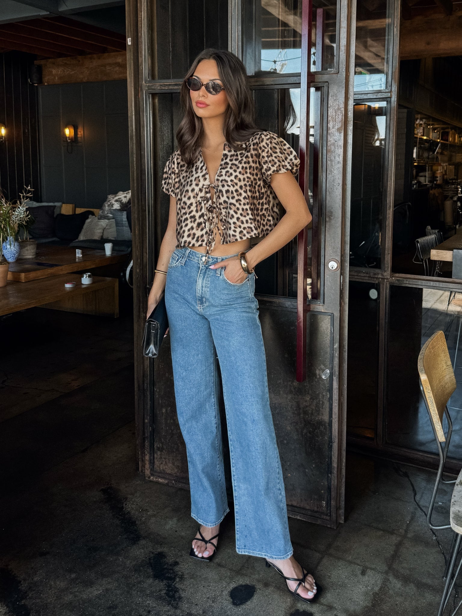 Sabrina Tie Front Top