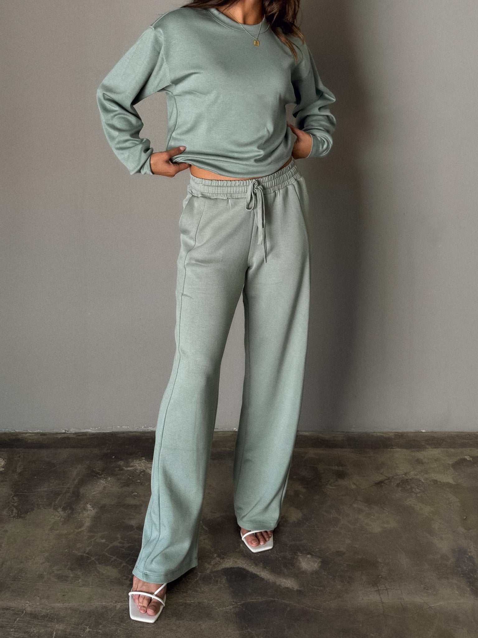Lena Sweatshirt in Sage Green