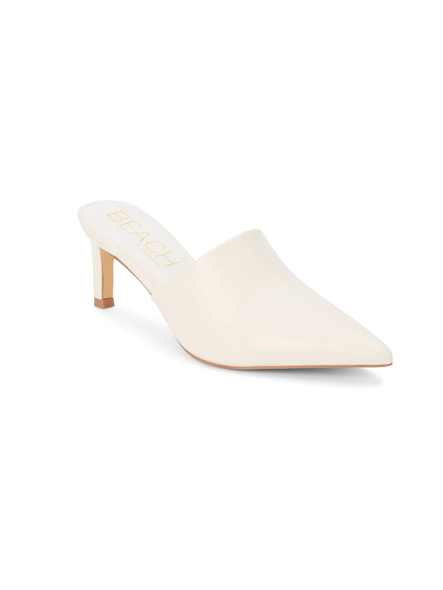 Garret Heeled Mule in Ivory
