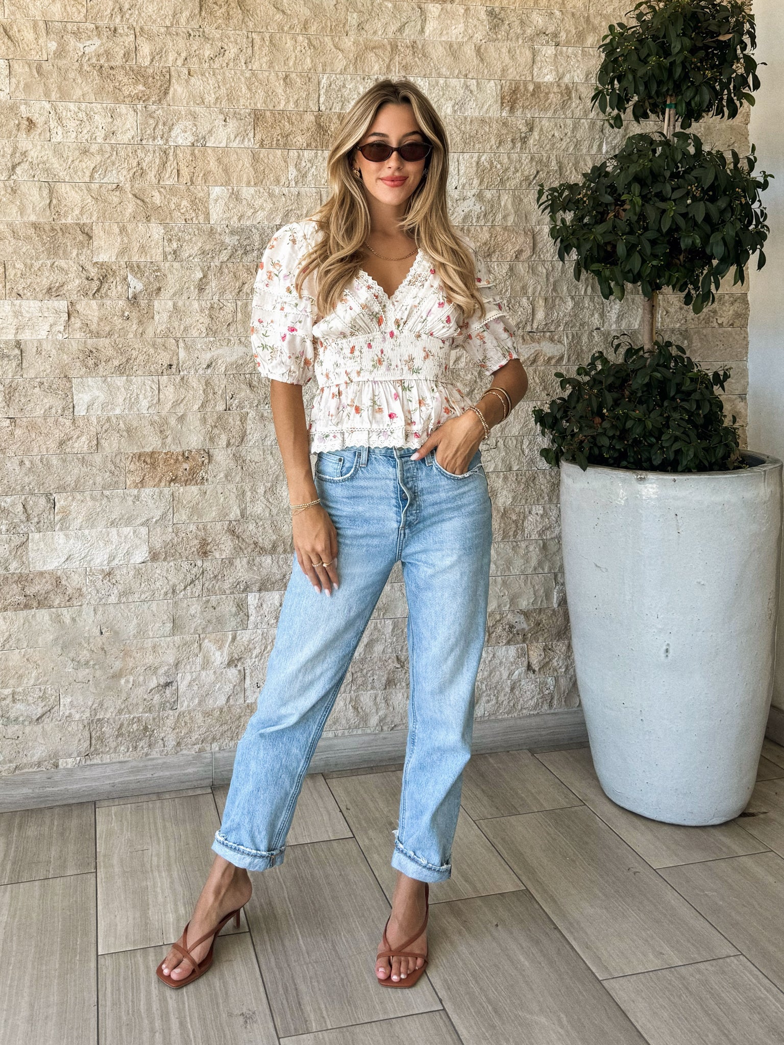 Primrose Floral Lace Top - Final Sale