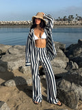 Lido Stripe Wide Leg Pants - Final Sale