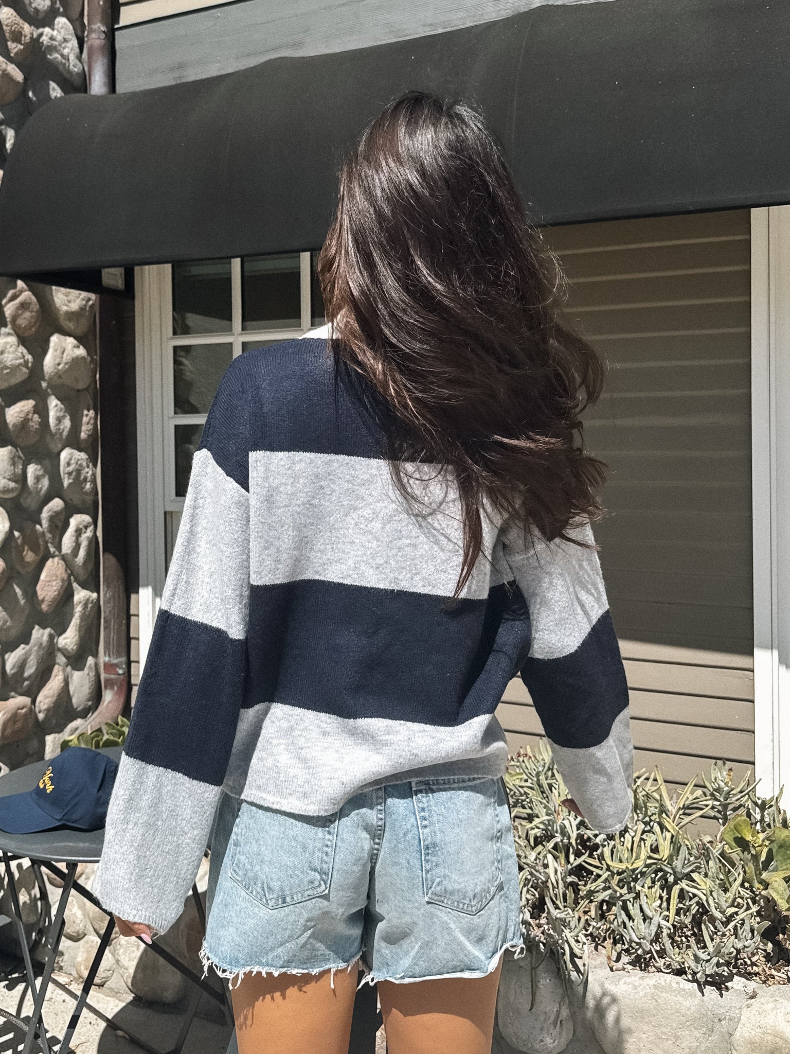 Linden Stripe Polo Sweater