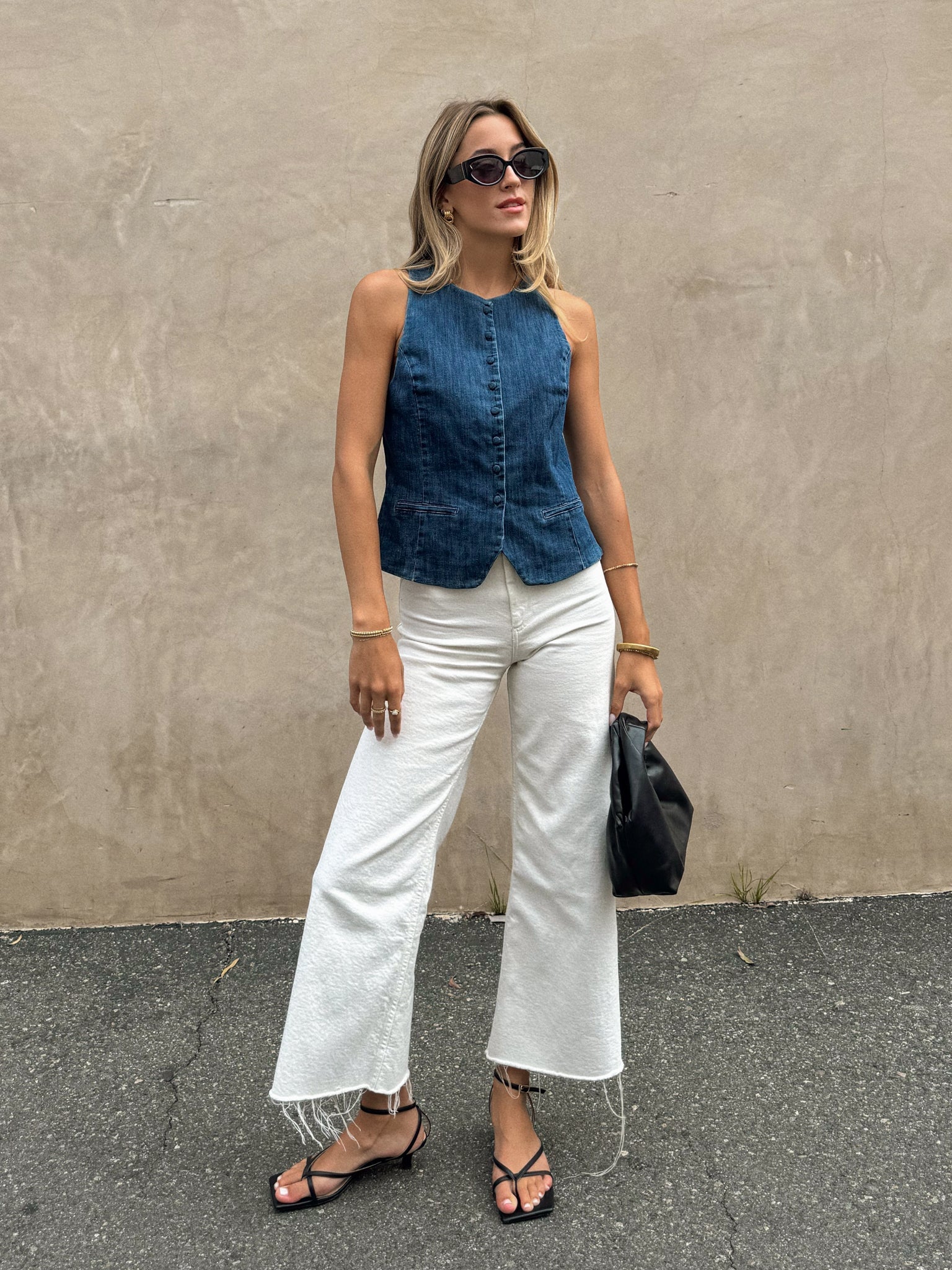 Maylene Button Down Vest - Final Sale