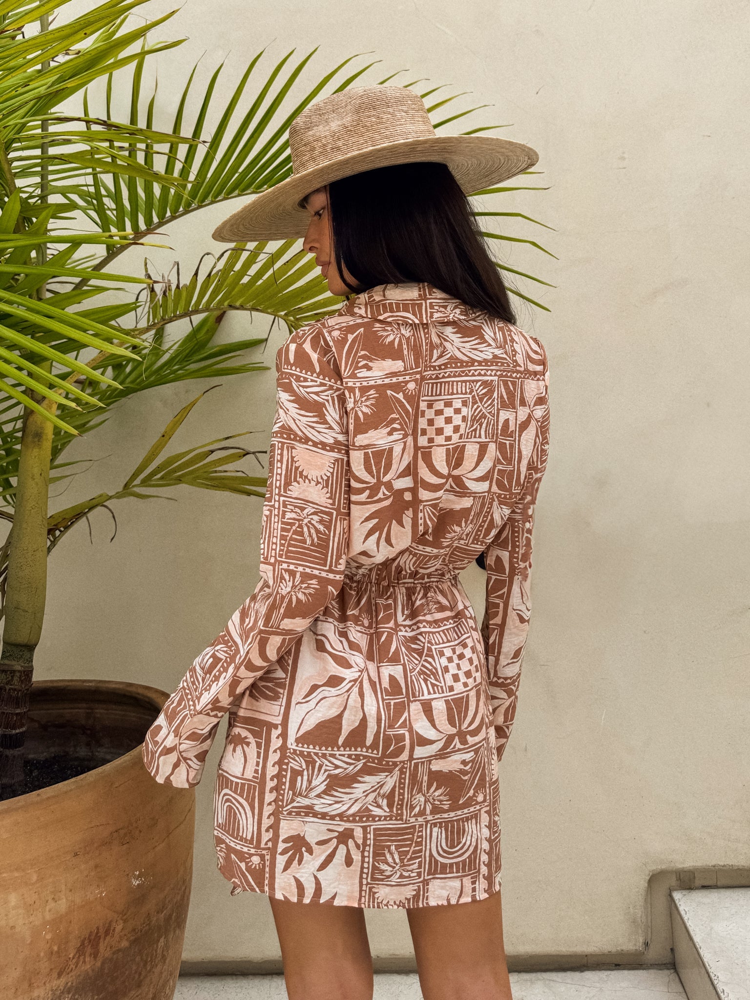 Postcards Wrap Mini Dress - Final Sale