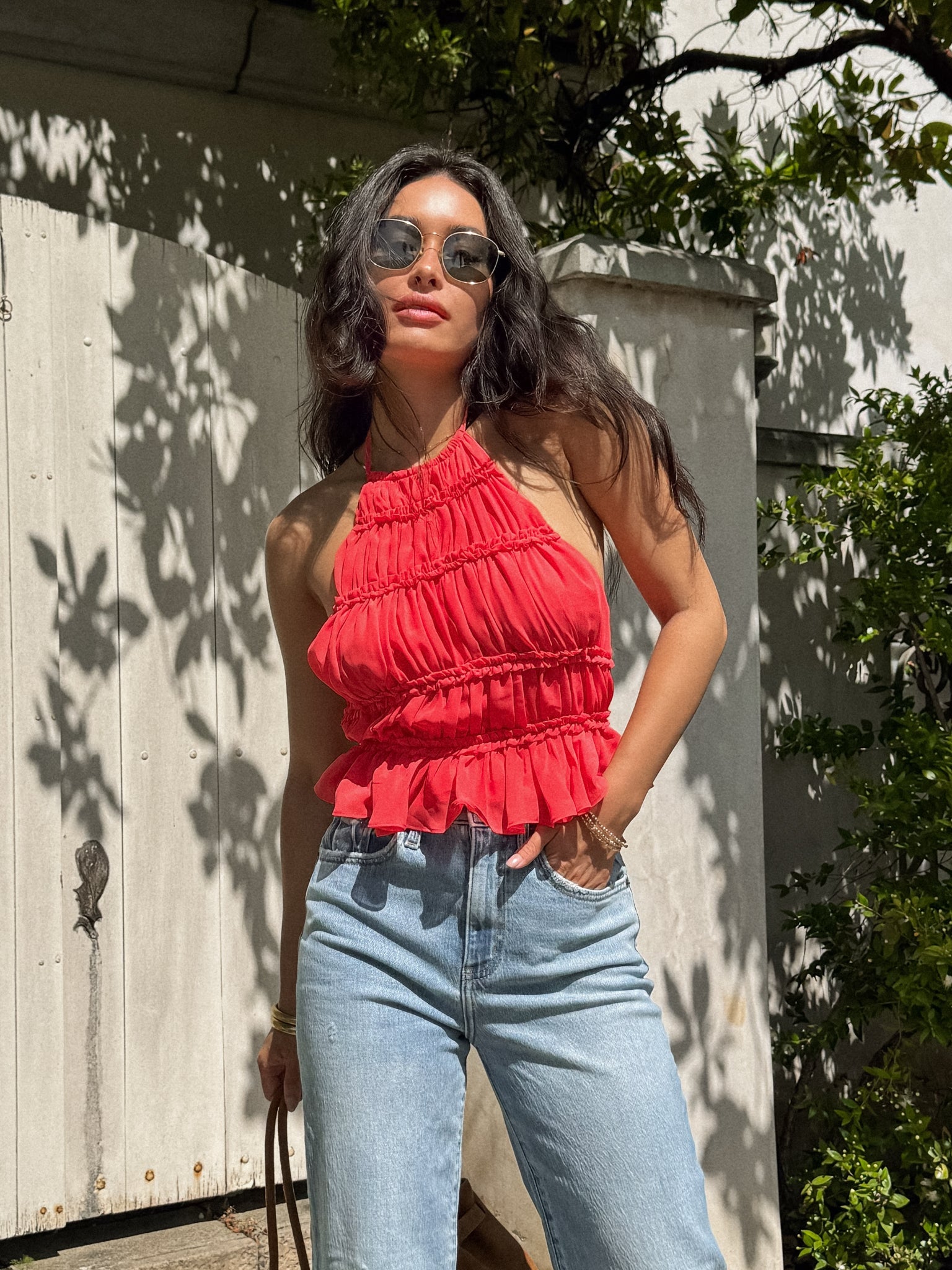 Sunkiss Ruffle Halter Top - Final Sale