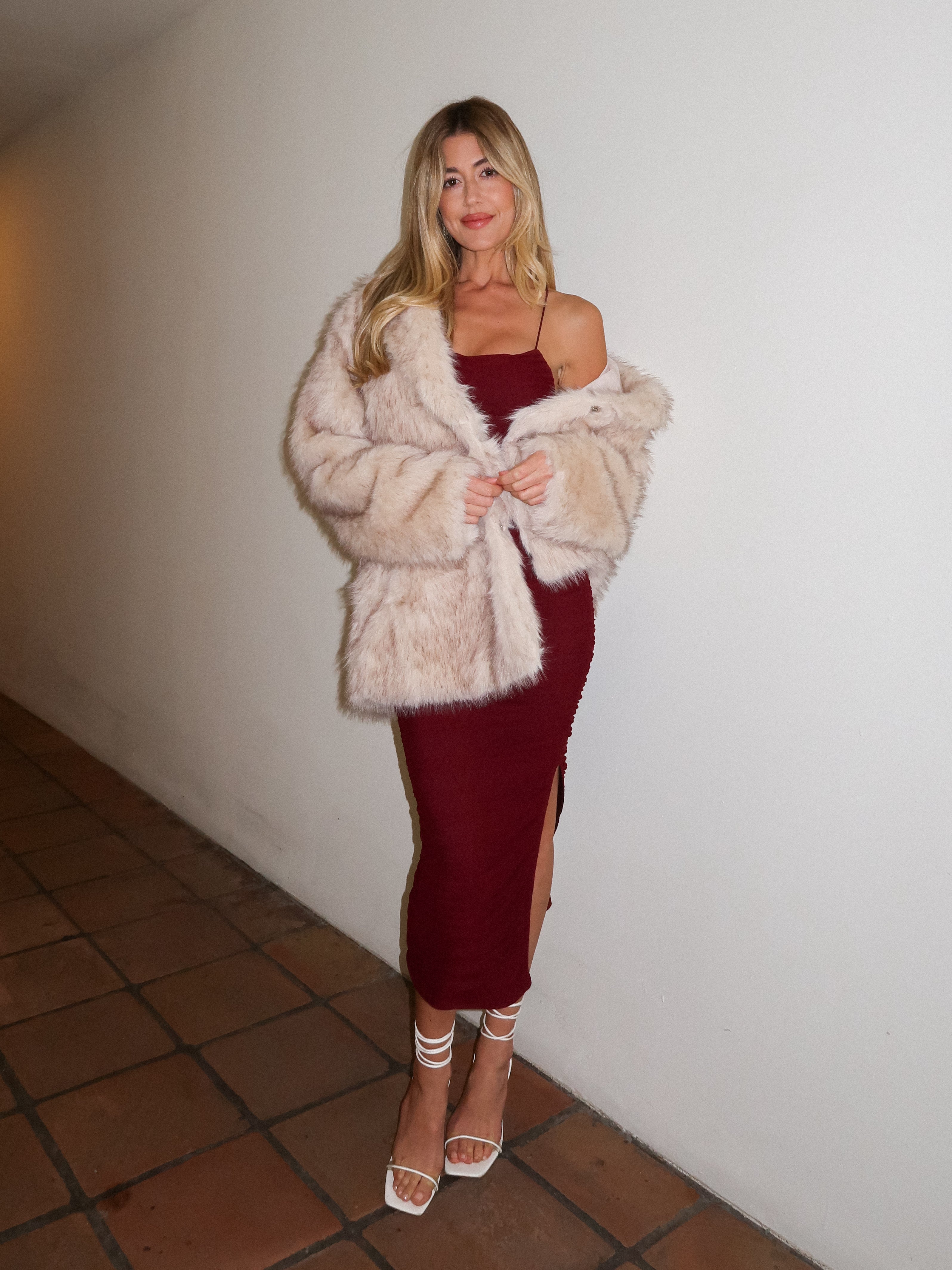 Wine and Dine Ruched Maxi Dress