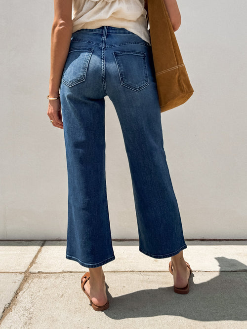 Backstage Wide Leg Jeans in Dark Denim