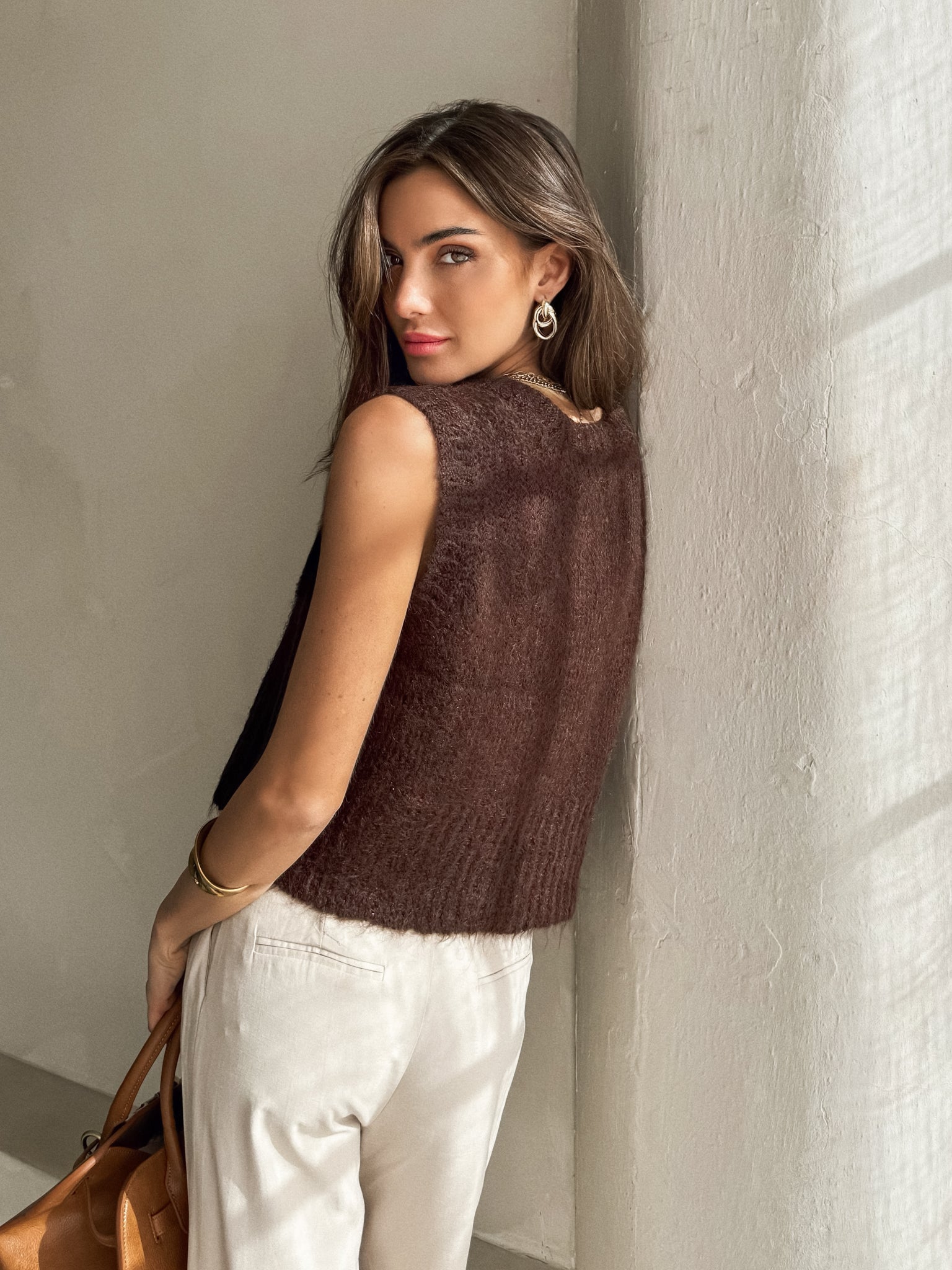 Faye Fuzzy Knit Top