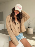 Aubren Chunky Knit Sweater in Taupe
