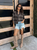 Embers Plaid Button Up