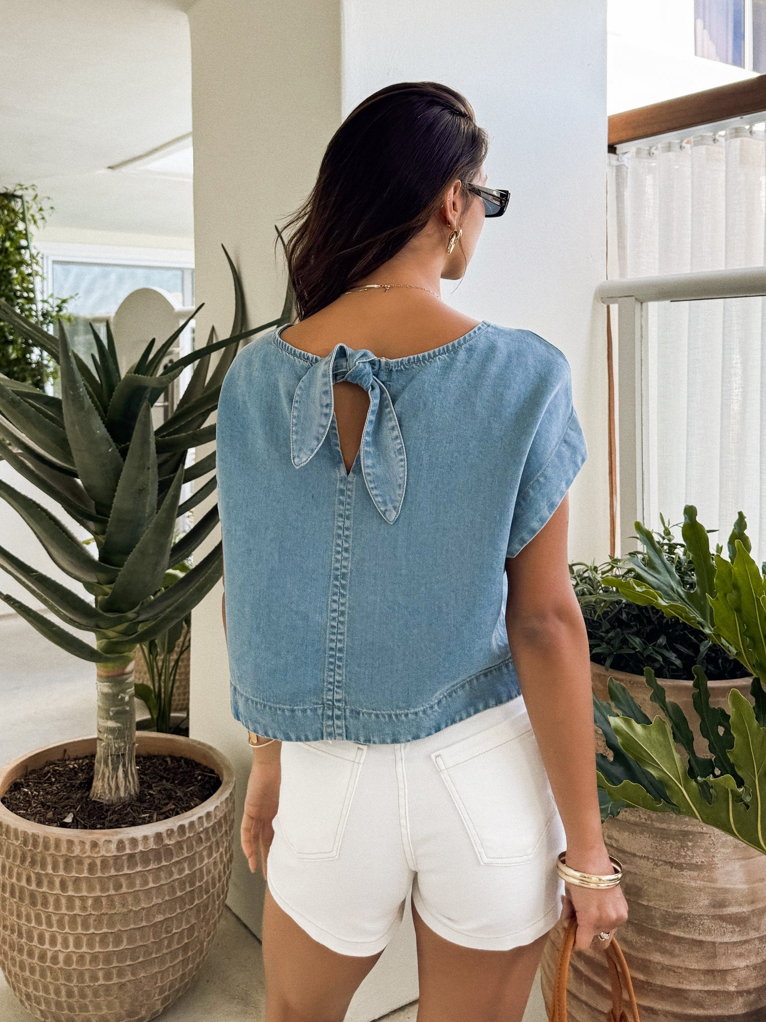 Paradise Denim Shorts in White
