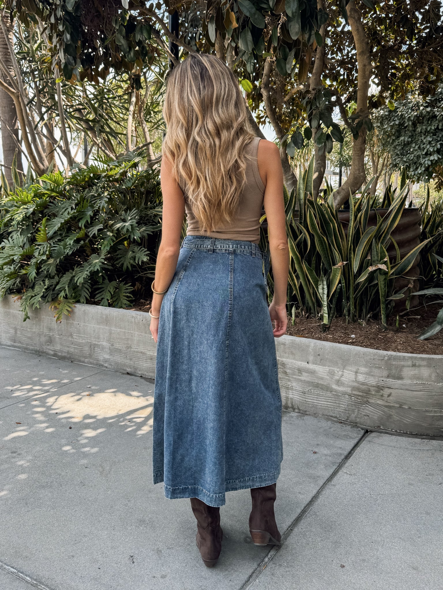 Blue Ridge Denim Midi Skirt