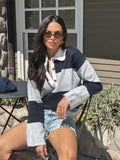 Linden Stripe Polo Sweater