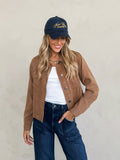 Elianna Cropped Shacket in Clay