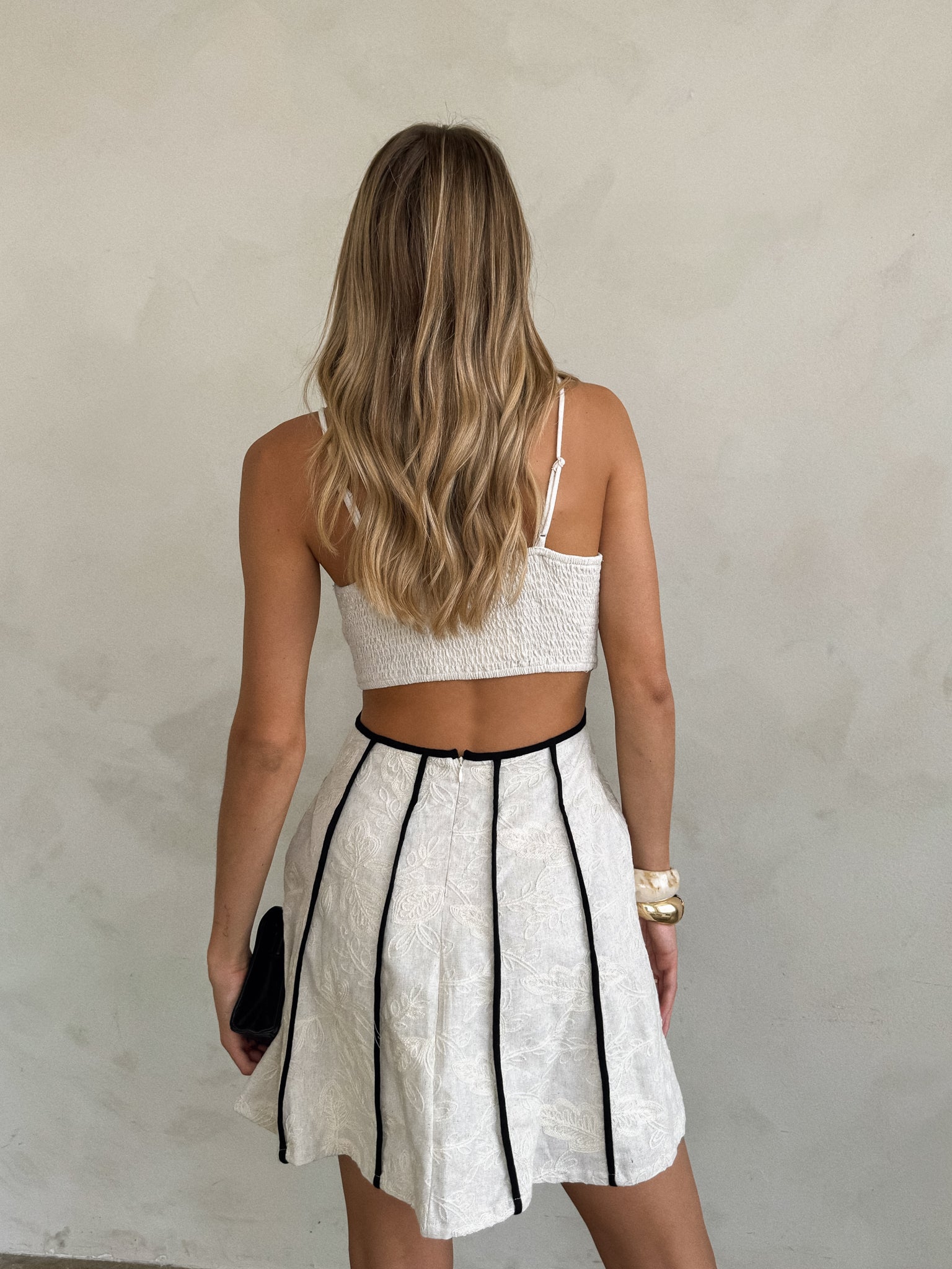 Adelaide Embroidered Mini Dress