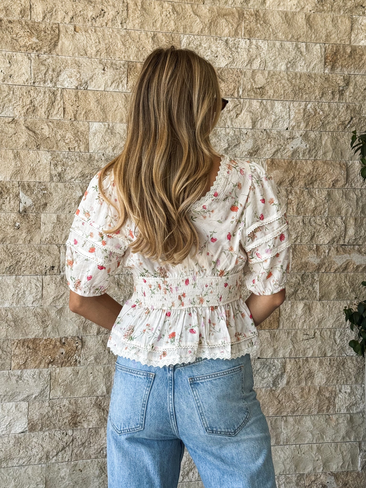 Primrose Floral Lace Top - Final Sale