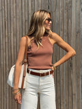 Take It Easy Tank in Brown