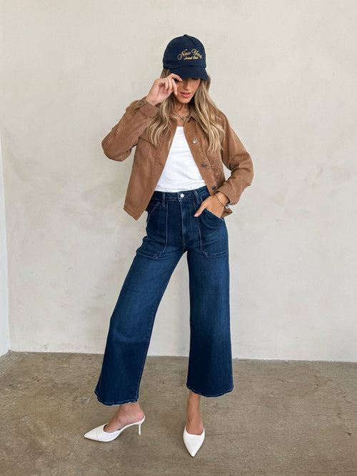 Amika Wide Leg Jeans in Dark Wash