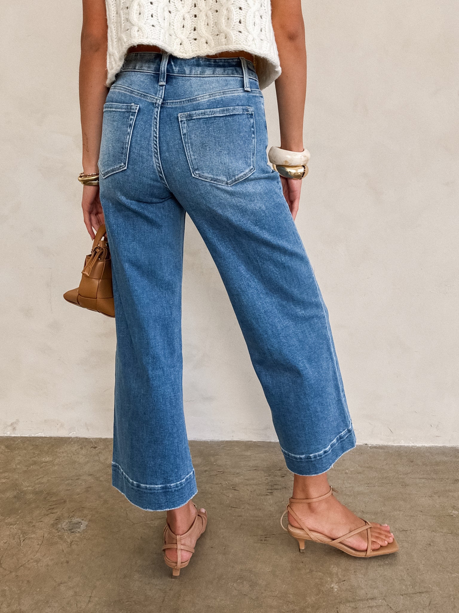 Chelsea Crop Wide Leg Denim