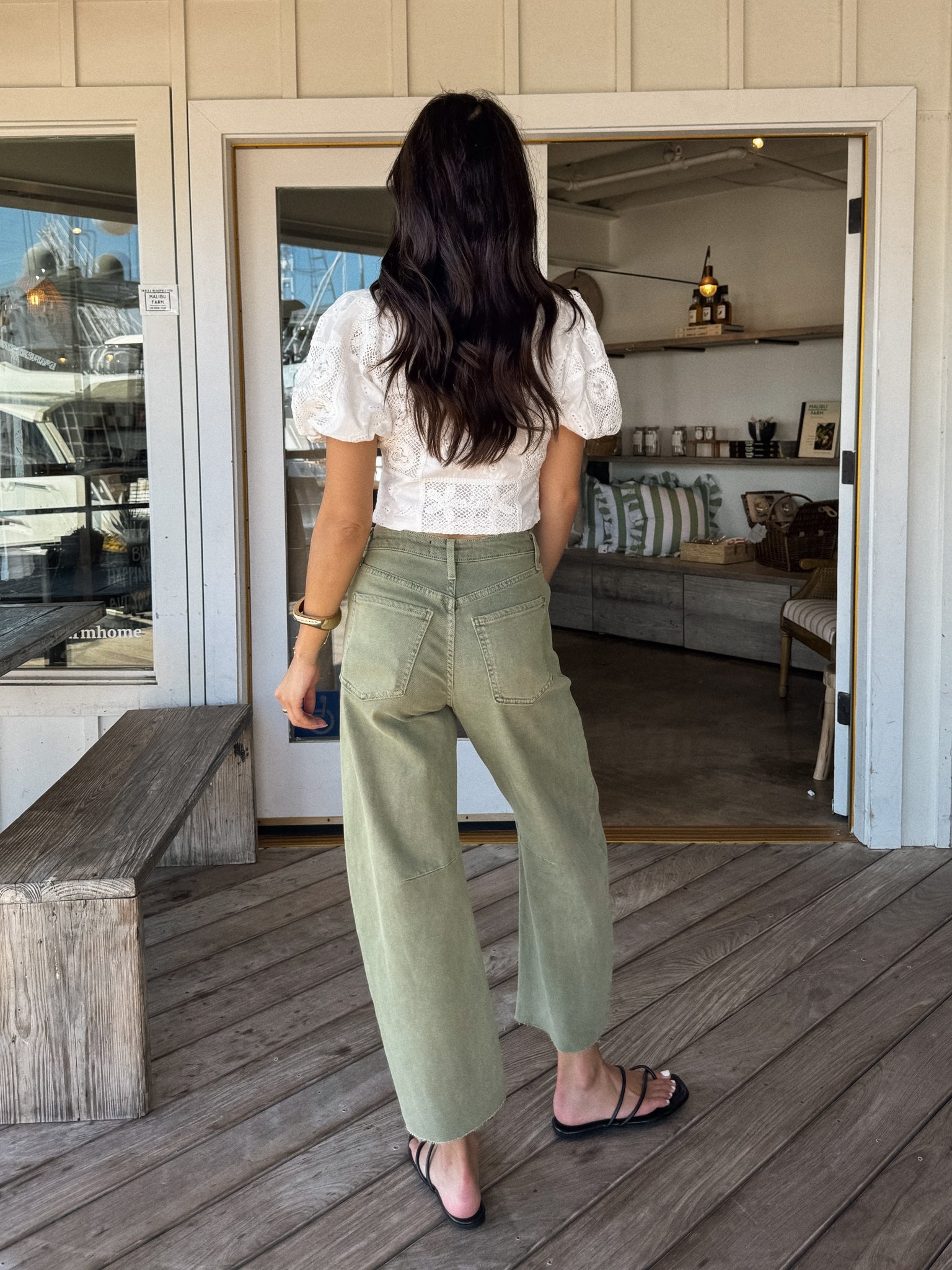 Trendsetter Barrel Jeans in Olive