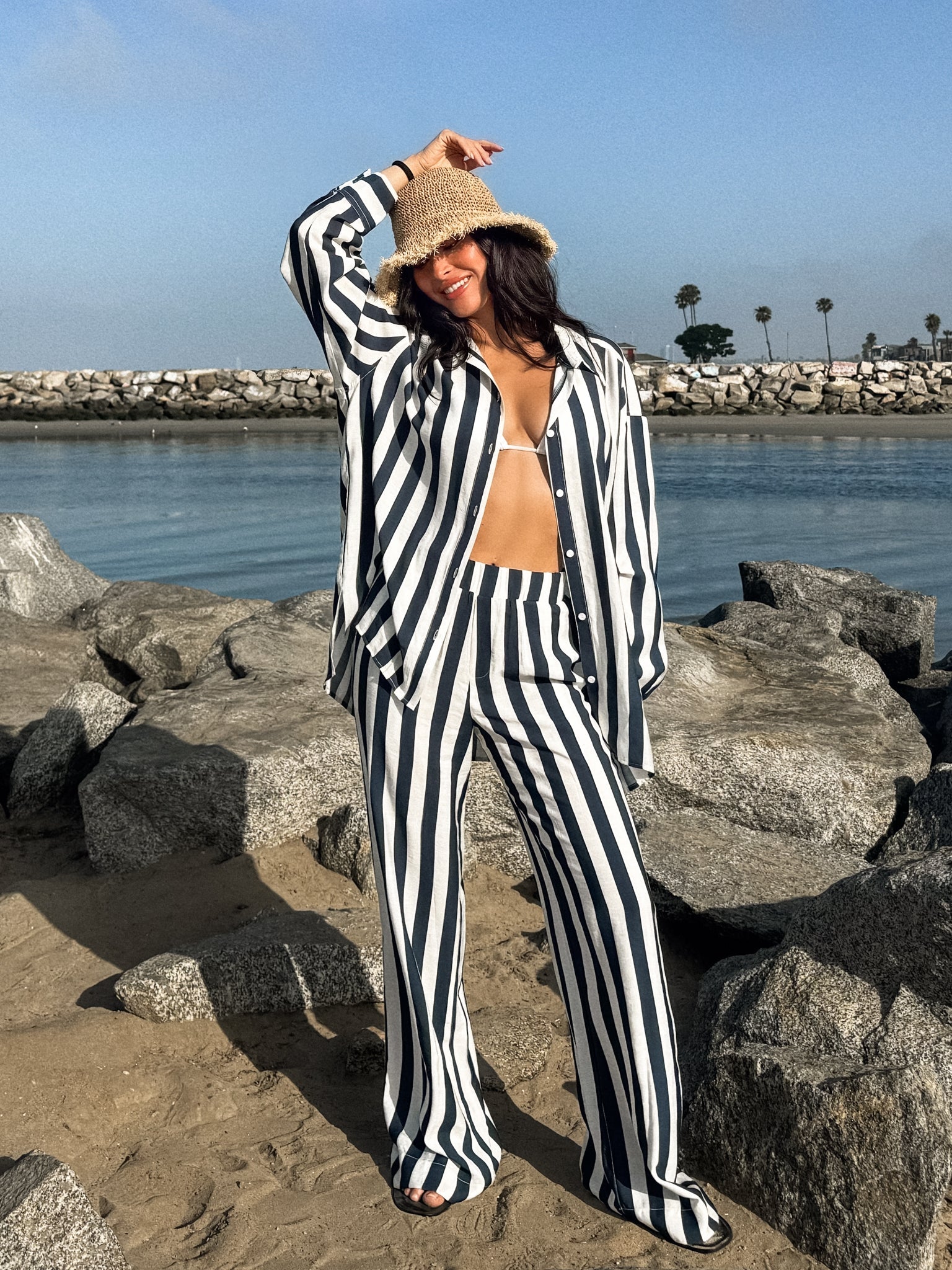 Lido Stripe Button Down - Final Sale