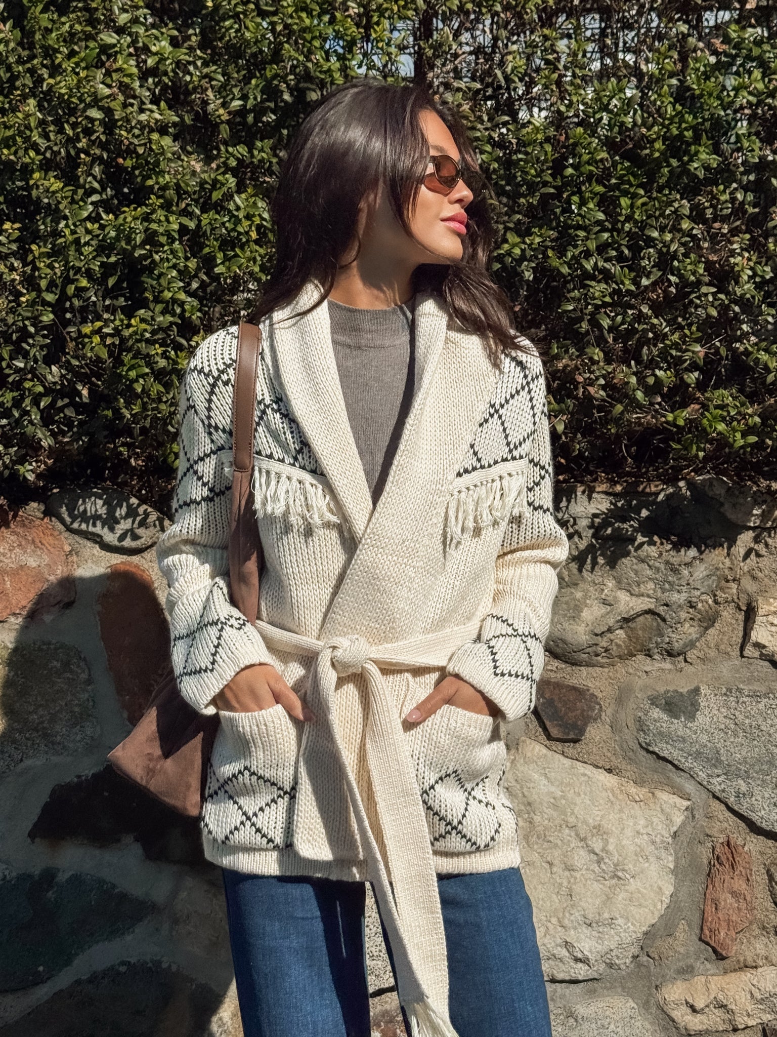 Carys Fringe Knit Cardigan