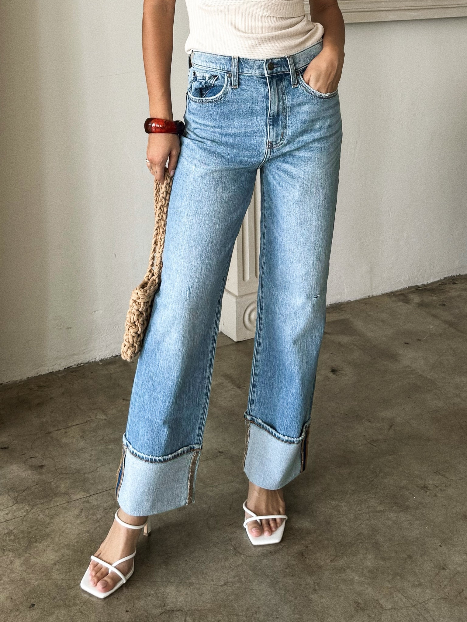 Eastside Loose Cuffed Denim Jeans