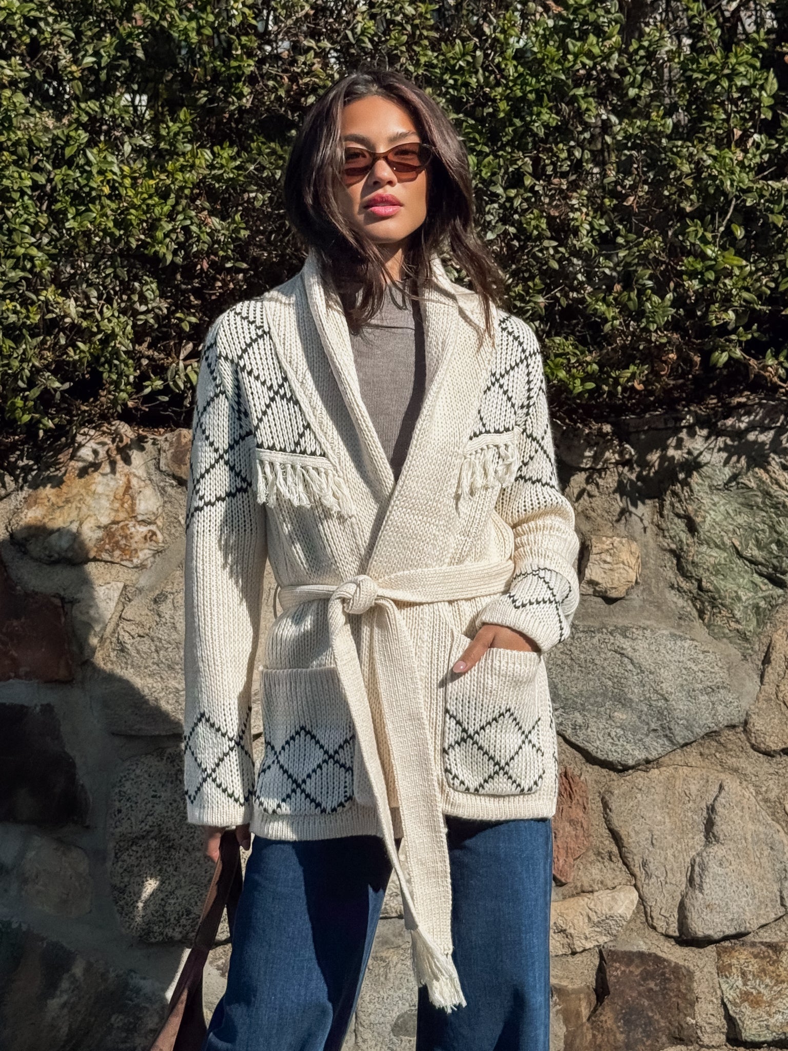 Carys Fringe Knit Cardigan