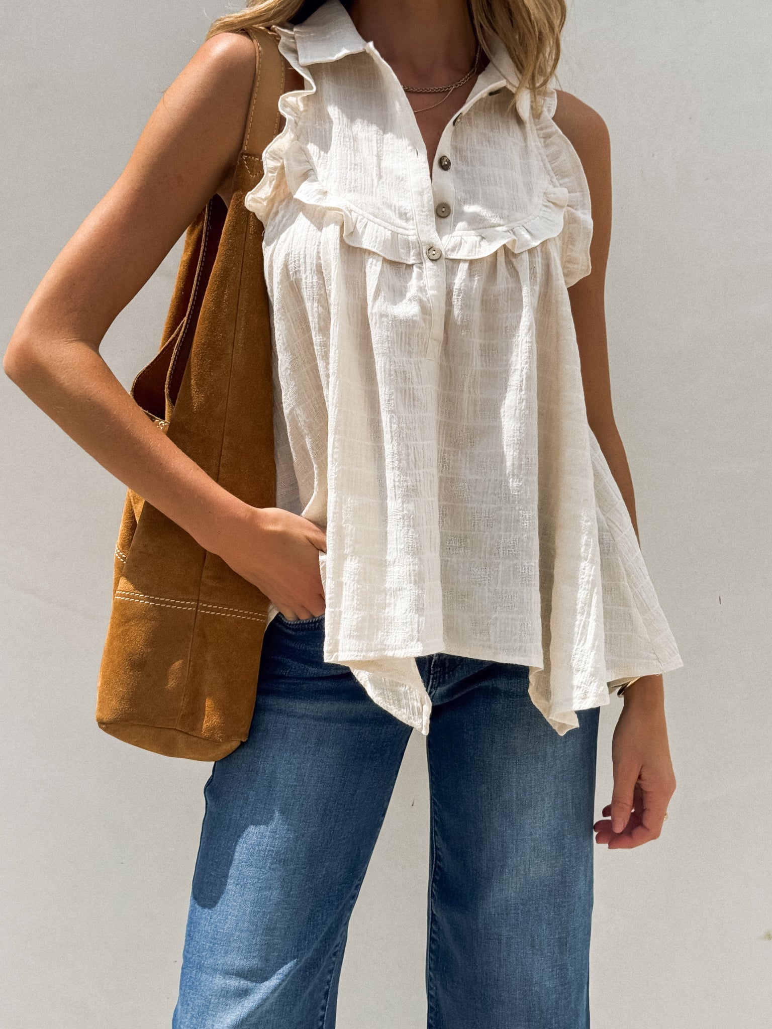 Maisie Textured Ruffle Blouse