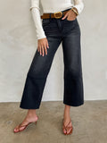 Strangers Cropped Wide Leg Jeans