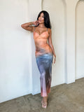 Sunset Mesh Midi Dress - Final Sale