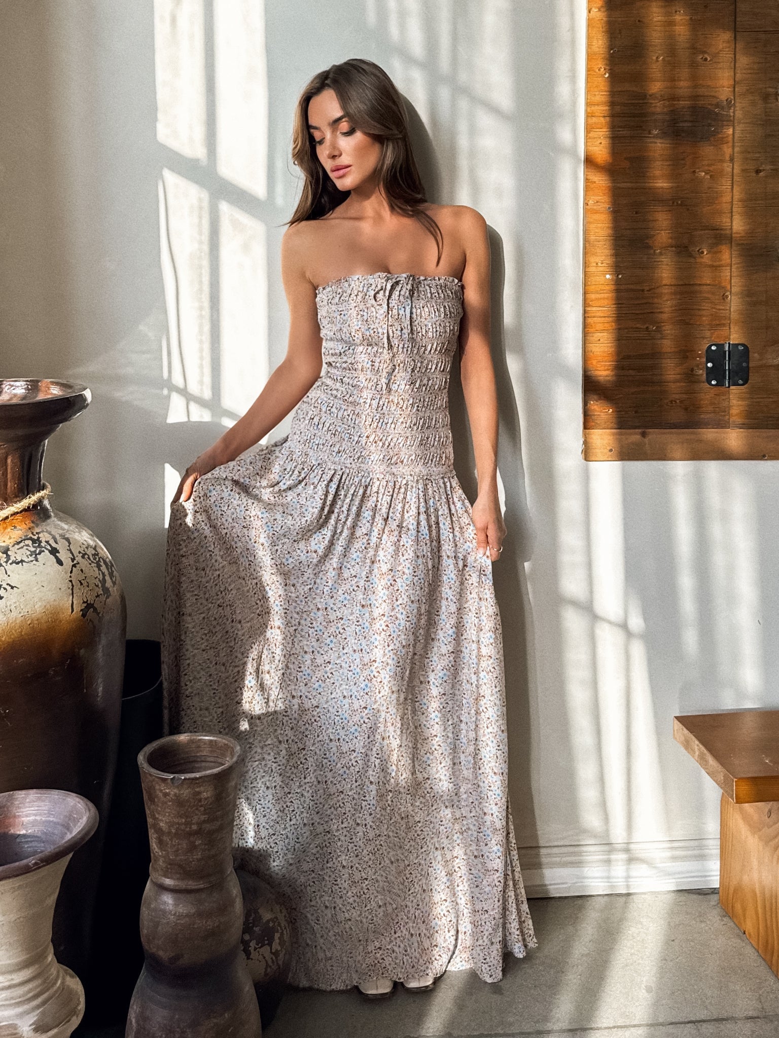 Devon Smocked Maxi Dress