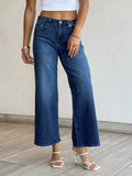 Vada Wide Leg Jeans in Dark Denim