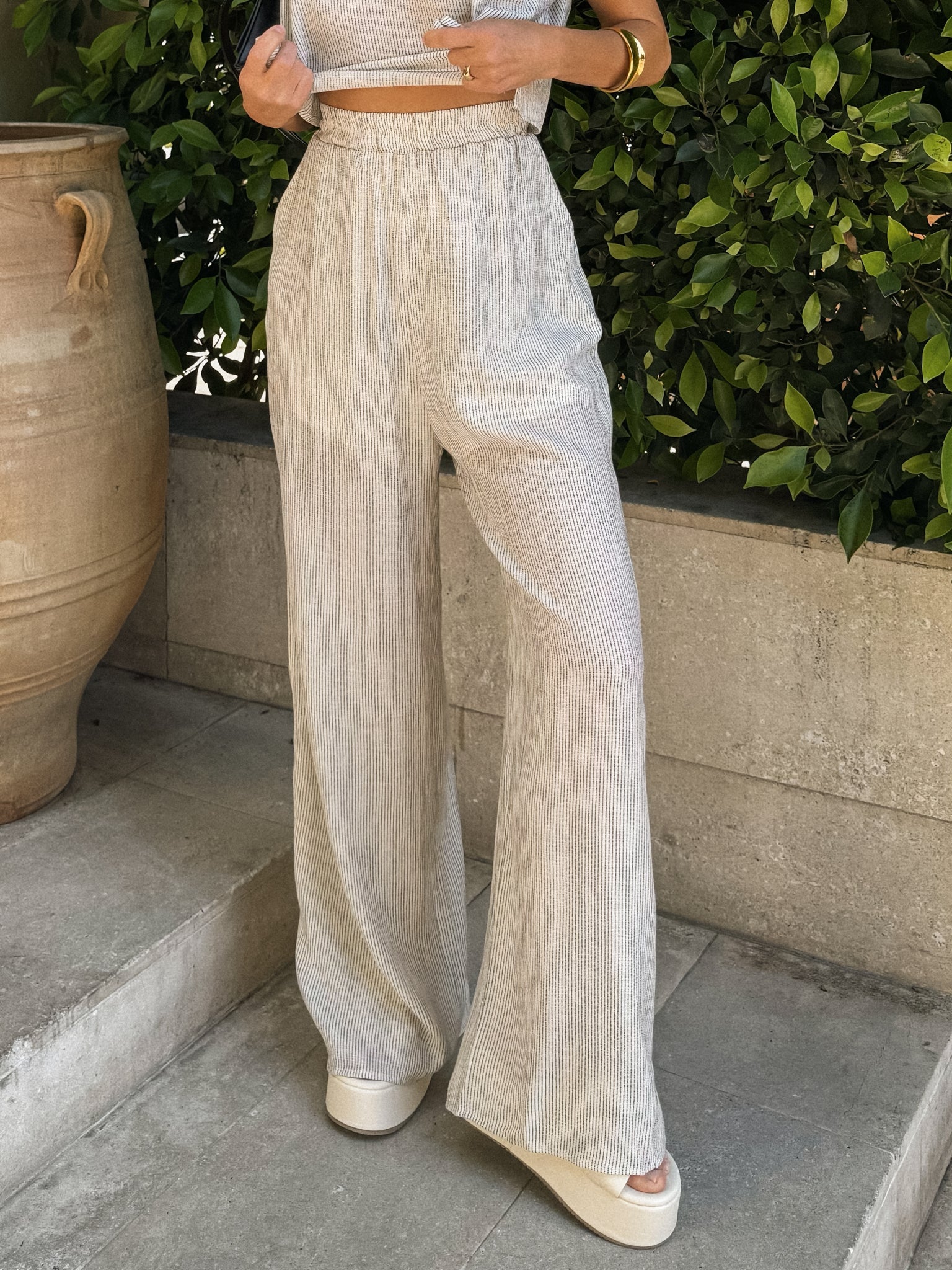 Waterfront Stripe Wide Leg Pants - Final Sale