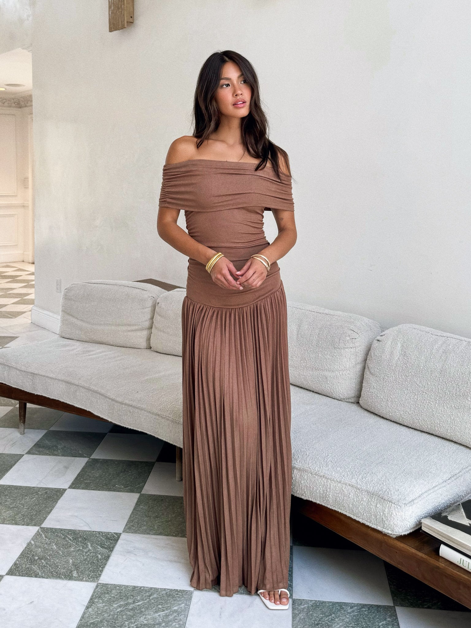 Noelle Drop Waist Maxi Dress