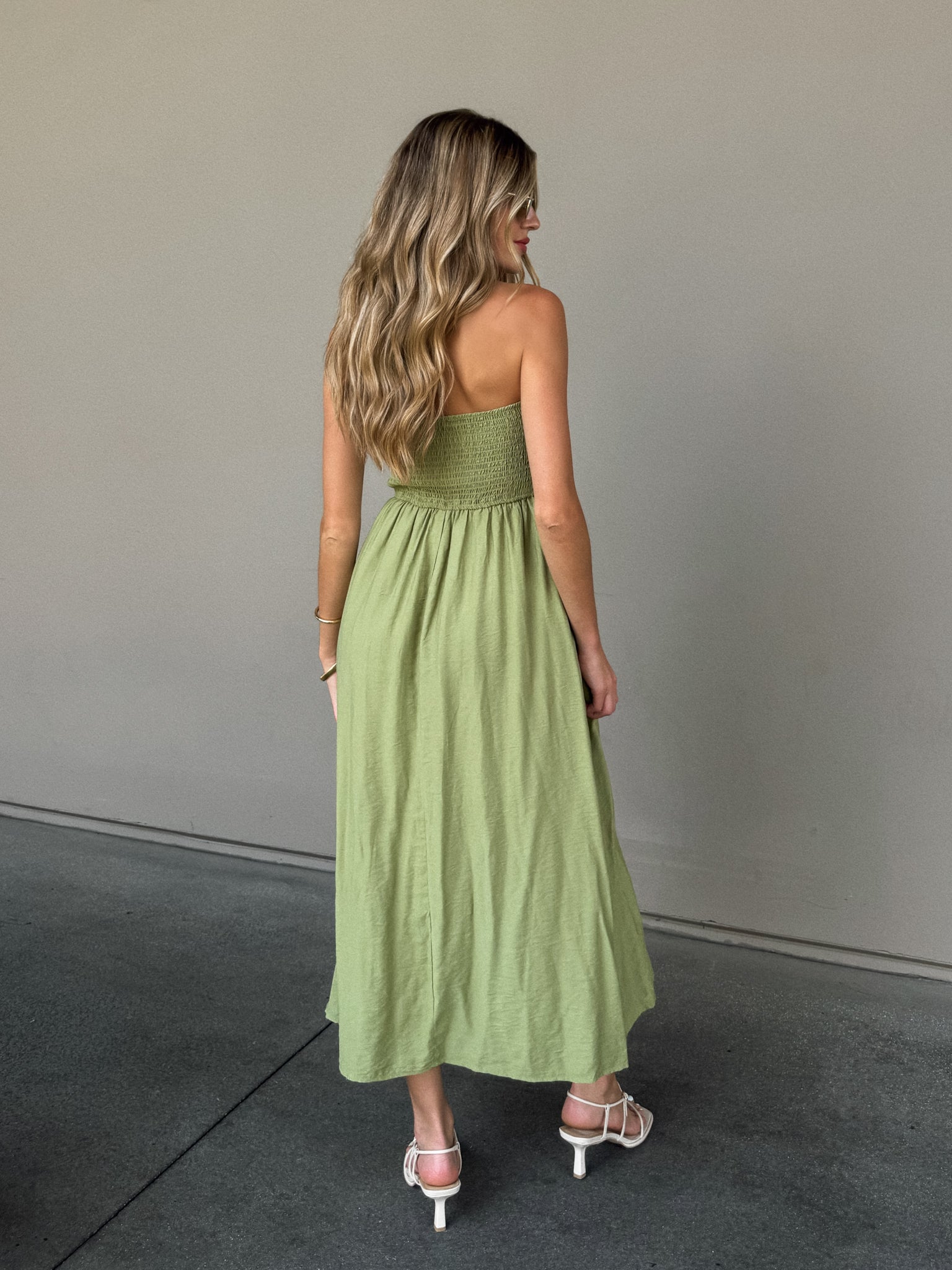 Elowen Pleated Midi Dress - Final Sale
