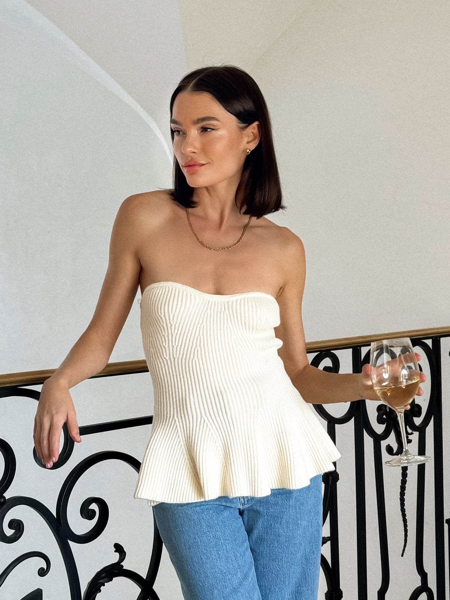 Wren Strapless Knit Top - Final Sale