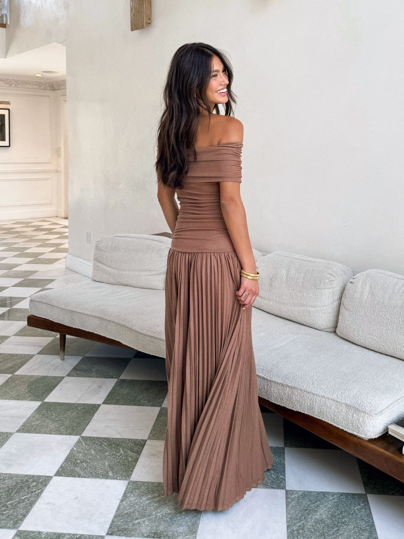 Noelle Drop Waist Maxi Dress